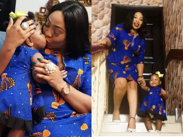 Seyi Law’s wife, Ebere and Daughter Slay in Matching Ankara Outfits